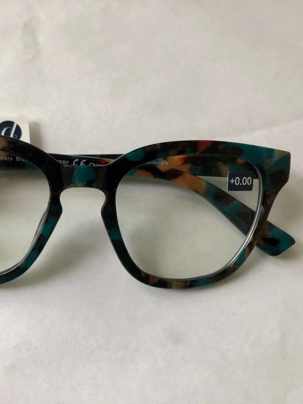 New Teal Marble Peepers Blue Light Block Glasses‎ +0.00